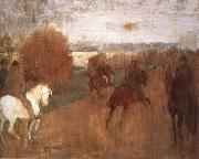 Edgar Degas, Horses and Riders on a road